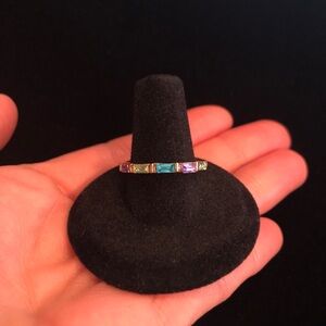 Elegant Multicolor Faux Gemstone Ring